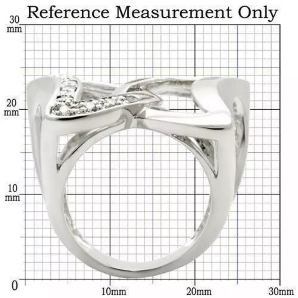 Infinity Rhodium Ring Crystal - Picture 4 of 4